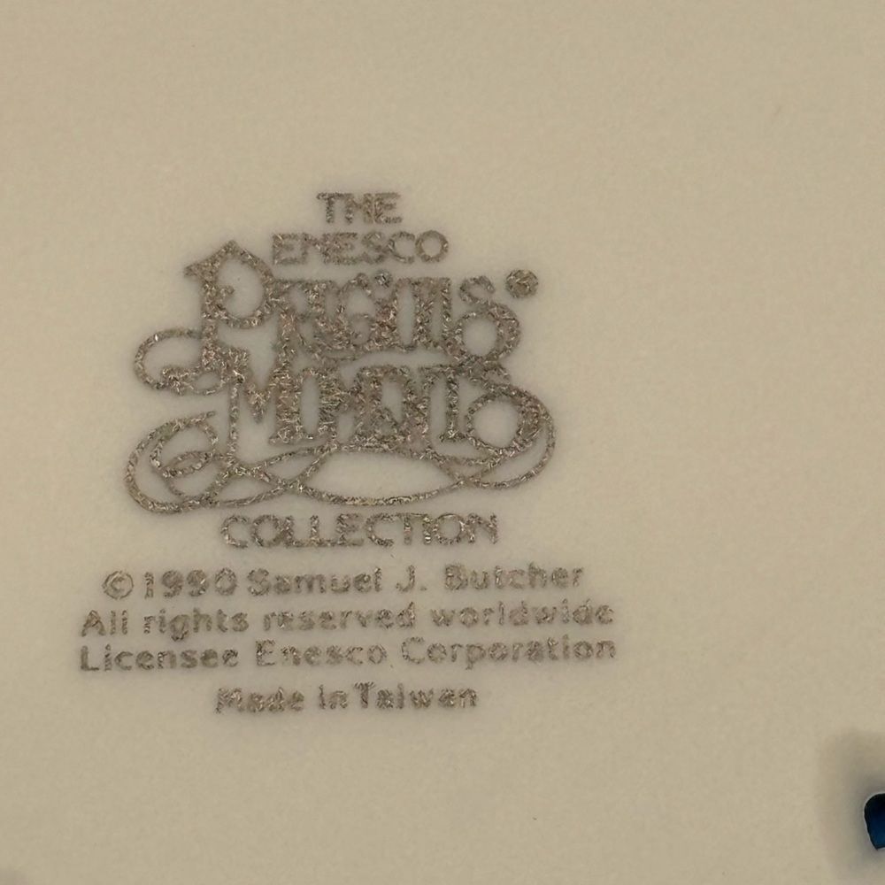 Vtg Precious Moments Bisque Porcelain Star Christmas Ornaments-3-Religious - Picture 4 of 12